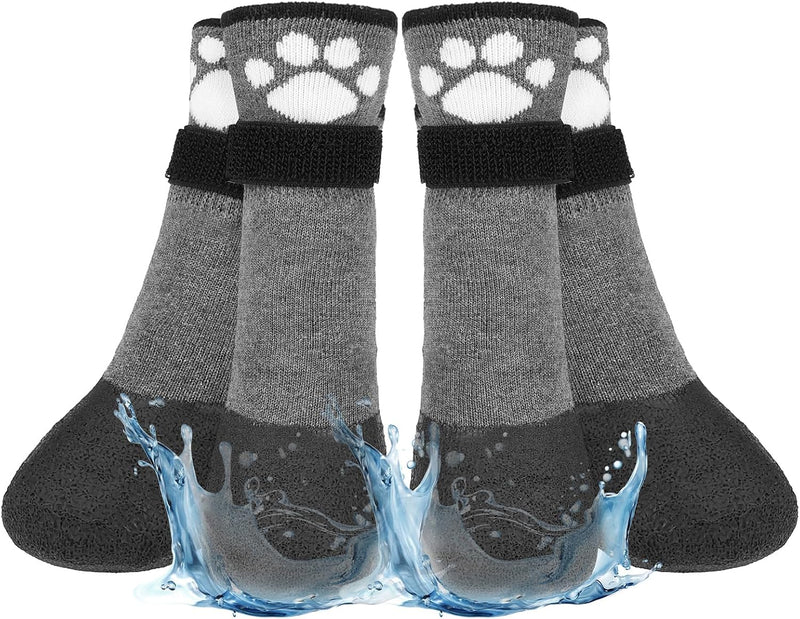 BEAUTYZOO Waterproof Dog Socks to Prevent Licking Paws, Anti Slip Boots