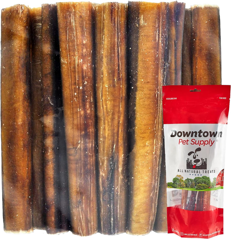 Downtown Pet Supply Jumbo Bully Sticks for Dogs - Natural Beef Chews, Low-Odor & Rawhide-Free, Long Lasting Dog Treats f