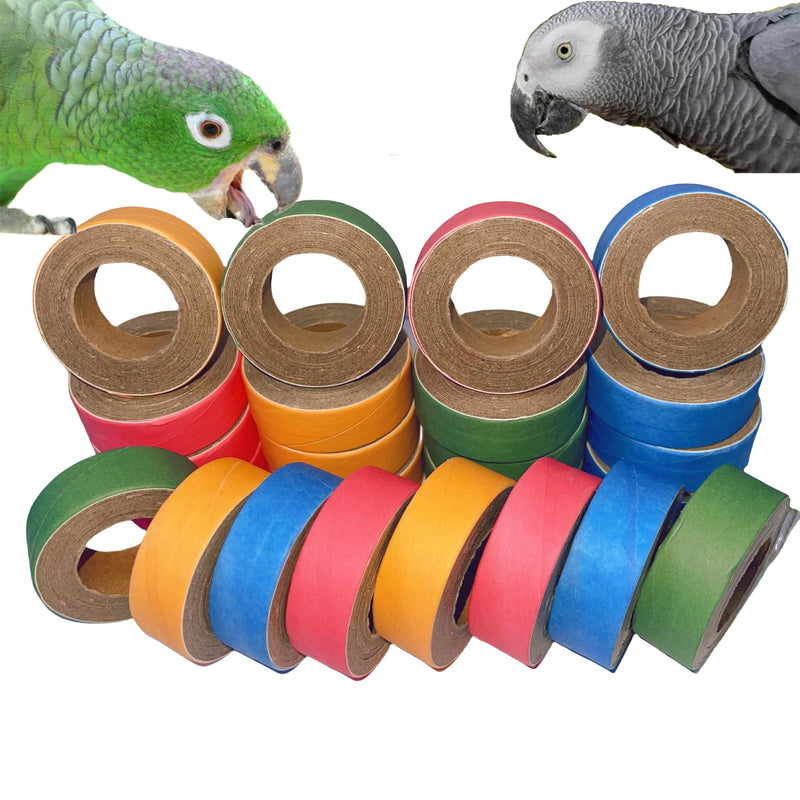 ToughRight 24Pcs Fatty Bagels Bird Toys for Parrots Durable Cardboard Chewing Shredding Foraging Foot 1.75