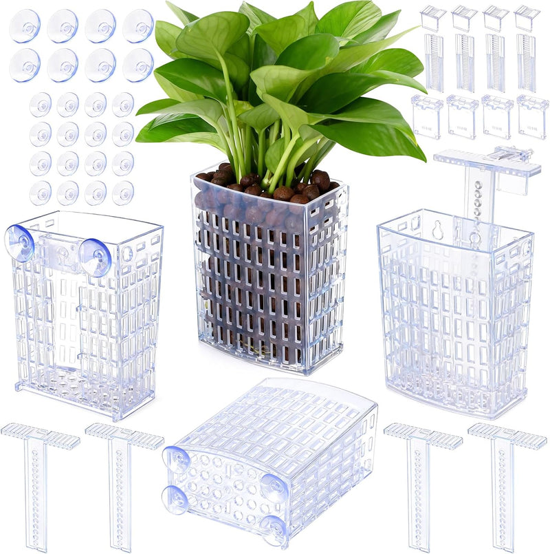 2026 Latest Upgraded Aquarium Plant Holder Adjustable Height with Extendable Hook and Suction Cup for Fish Tank Aquaponi