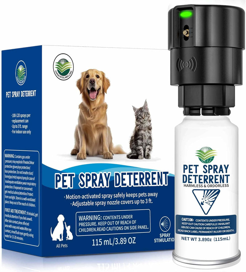 Motion Activated Pet Deterrent Spray System for Cats & Dogs, Odorless