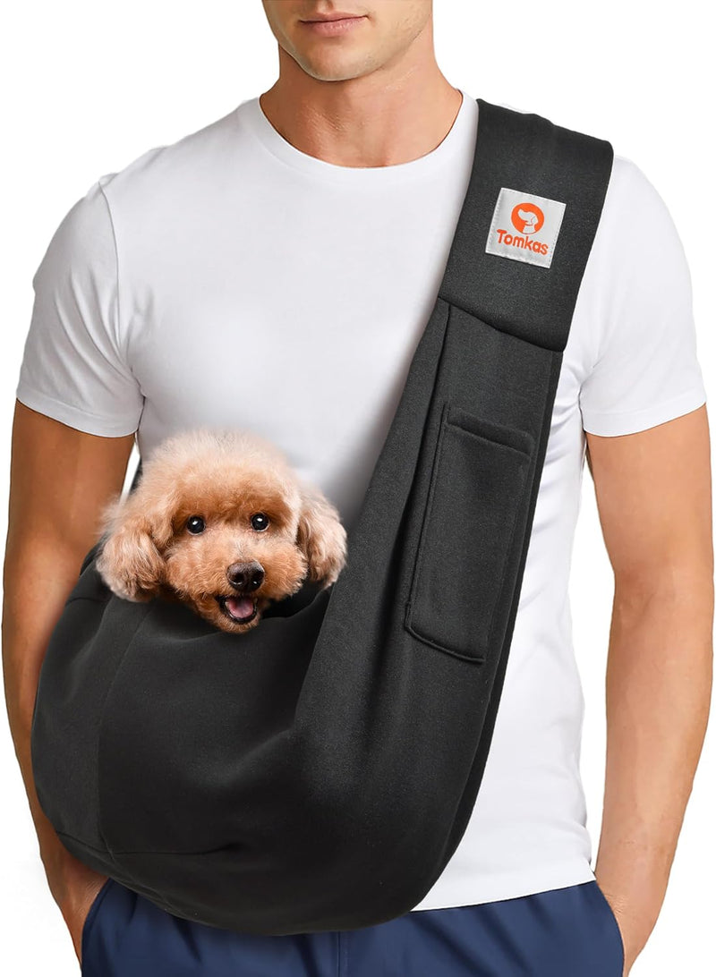 Tomkas Small Dog Cat Sling Carrier Puppy Purse Travel Wrap Soft Crossbody Pet Bag