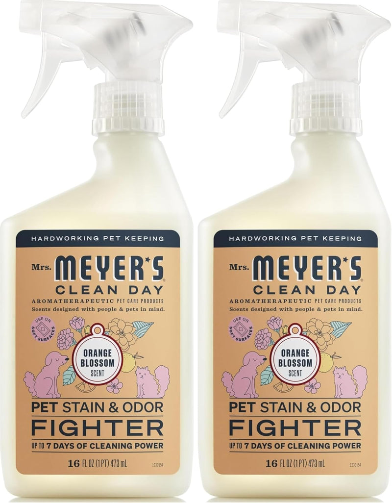 Mrs. MEYER'S CLEAN DAY Pet Stain & Odor Fighter,Orange Blossom Scent,16oz,(Pack of 2)