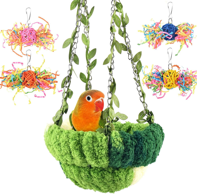 KATUMO Bird Nest, Conure Breeding Bed Parrotlet Snuggle Nest Lovebird Bed Bird Swing Bed for Small Birds, Size Small