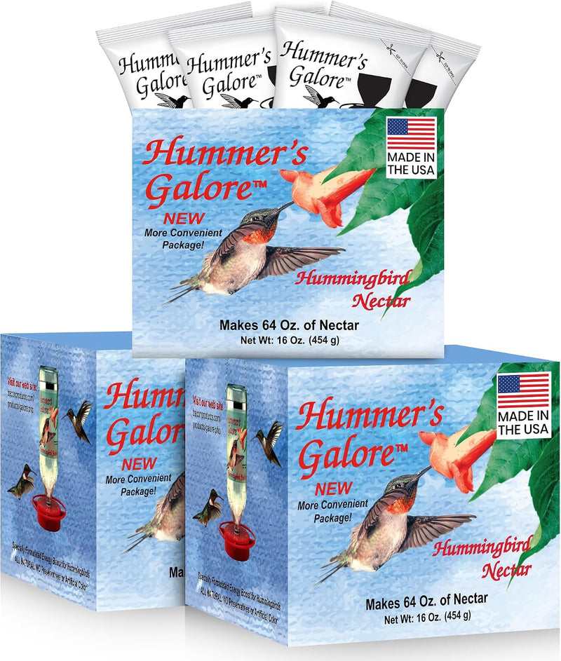 Hummer's Galore Hummingbird Food, Ready-to-Mix Hummingbird Nectar, All-Natural Nectar Collector Formula, No Preservative