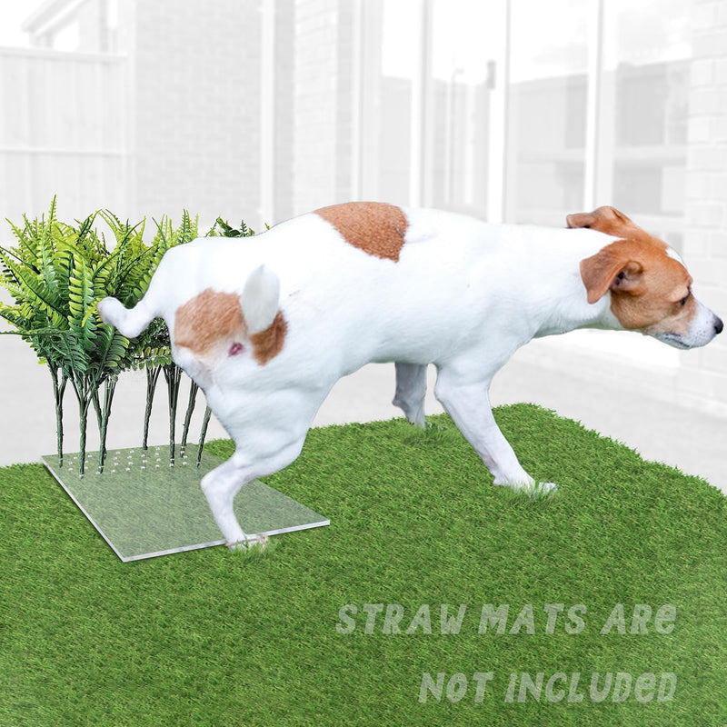 8Pcs Fake Grass Plants Pee Post for Dogs to Pee on, Guiding Male Dogs to Urine and Preventing Urine from Splashing Every