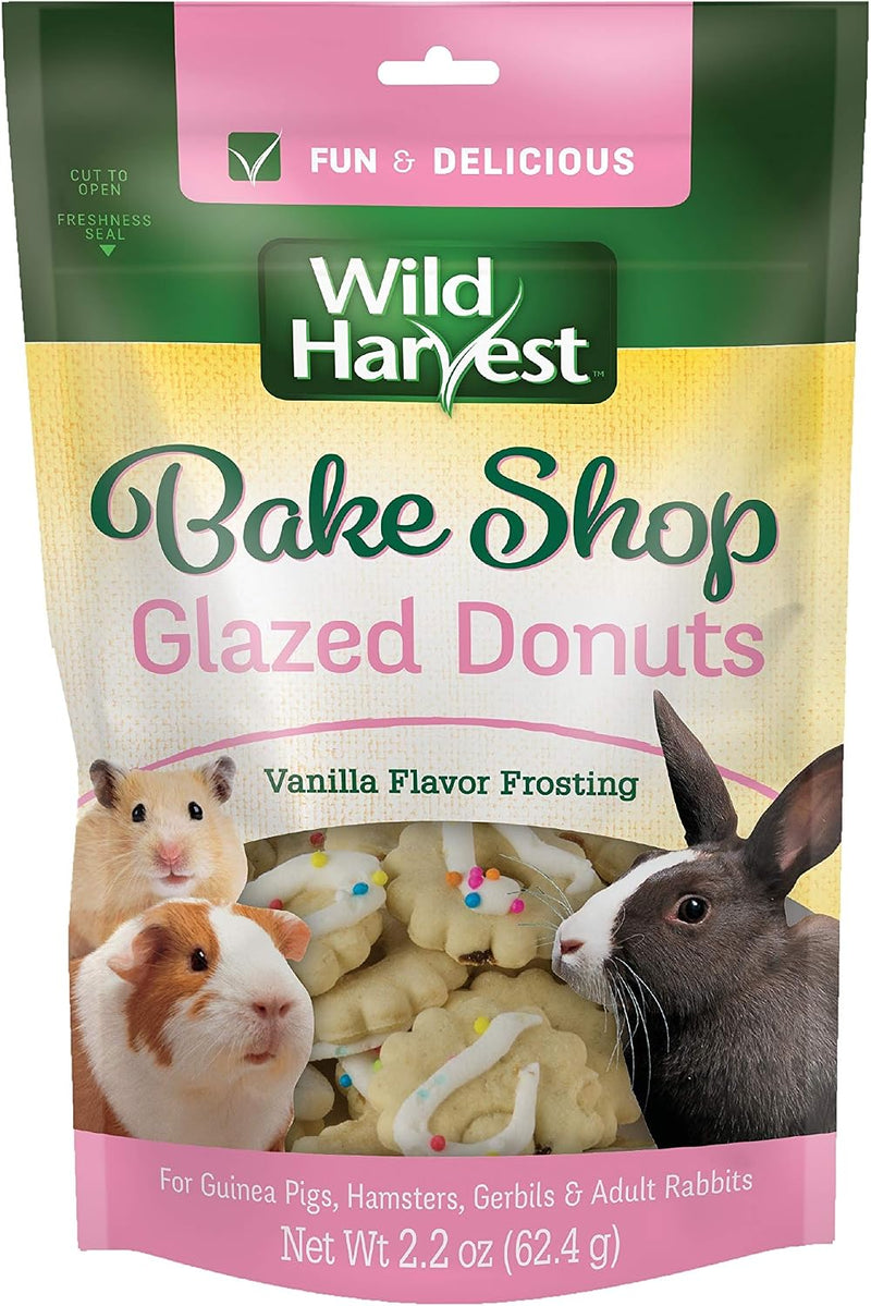 Wild Harvest Food And Unique Edible Treats for Guinea Pigs, Hamsters, Gerbils, and Adult Rabbits, Glazed Donuts, 0.14 po