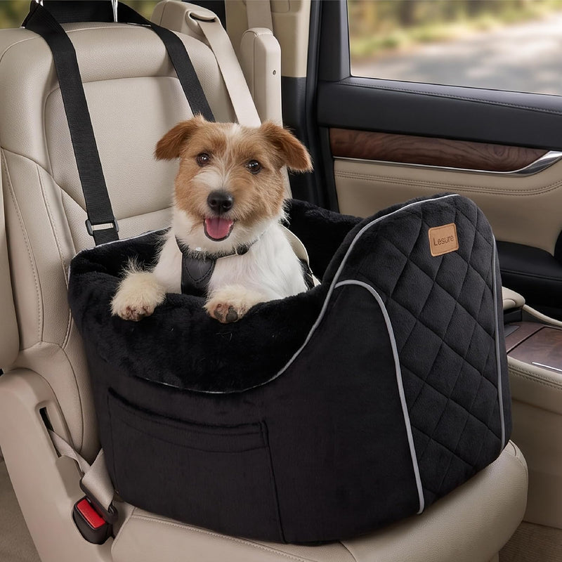 Lesure Dog Car Seats for Small Dogs,Safety Pet Booster Seat Under 25lbs