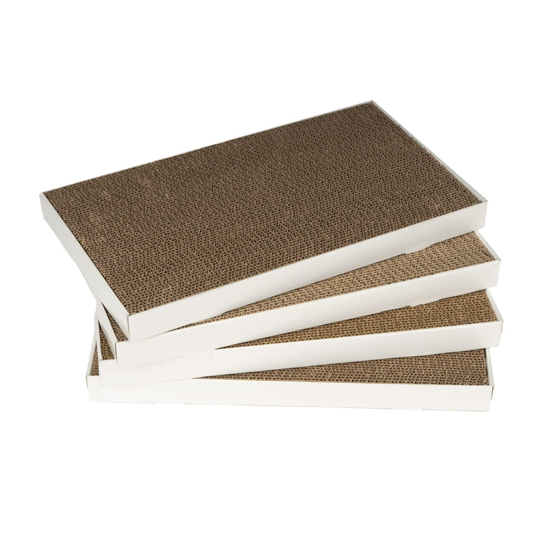 Amazon Basics Corrugated Cardboard Cat Scratcher, Scratching Board, Reversible, 17.4