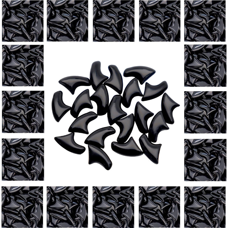 VICTHY 120pcs Cat Nail Caps | Cat Claw Caps | Cat Nail Covers with Adhesives and Applicators (Black M)