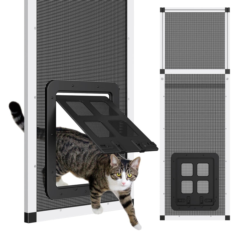 Vertical Ventilated Cat Door for Window, Fits 31
