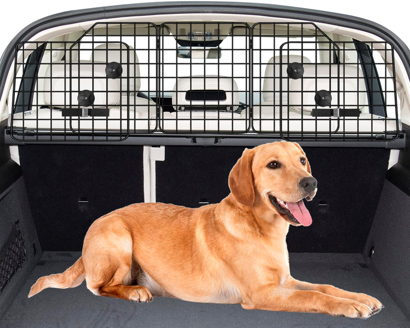 NOAMOO Dog Car Barrier for SUVs, Van, Vehicles, Adjustable Large Pet Barriers, Universal Fit Heavy-Duty Wire Mesh Dog Guard, Pet Divider Gate for Truck Cargo Area, Safety Car Divider, 61.9 Inches