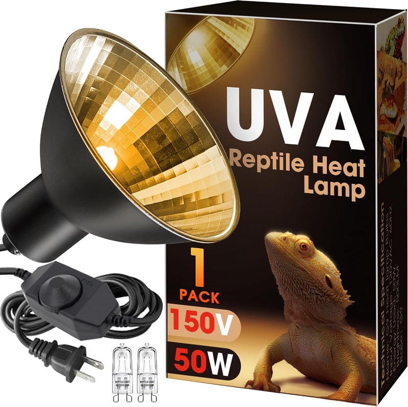 Briignite Reptile Heat Lamp G9 Halogen Heat Bulb Dome Reptile Light Fixture
