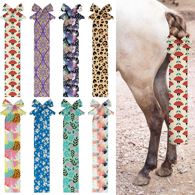 Eccliy 8 Pcs Horse Tail Bag Breathable Guard Stretchy 22