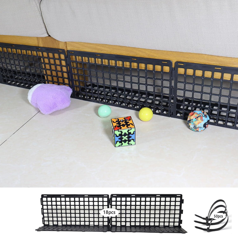 18 PCS Pet&Toy Blocker for Under Bed, Stops Pets from Crawling Under Couch
