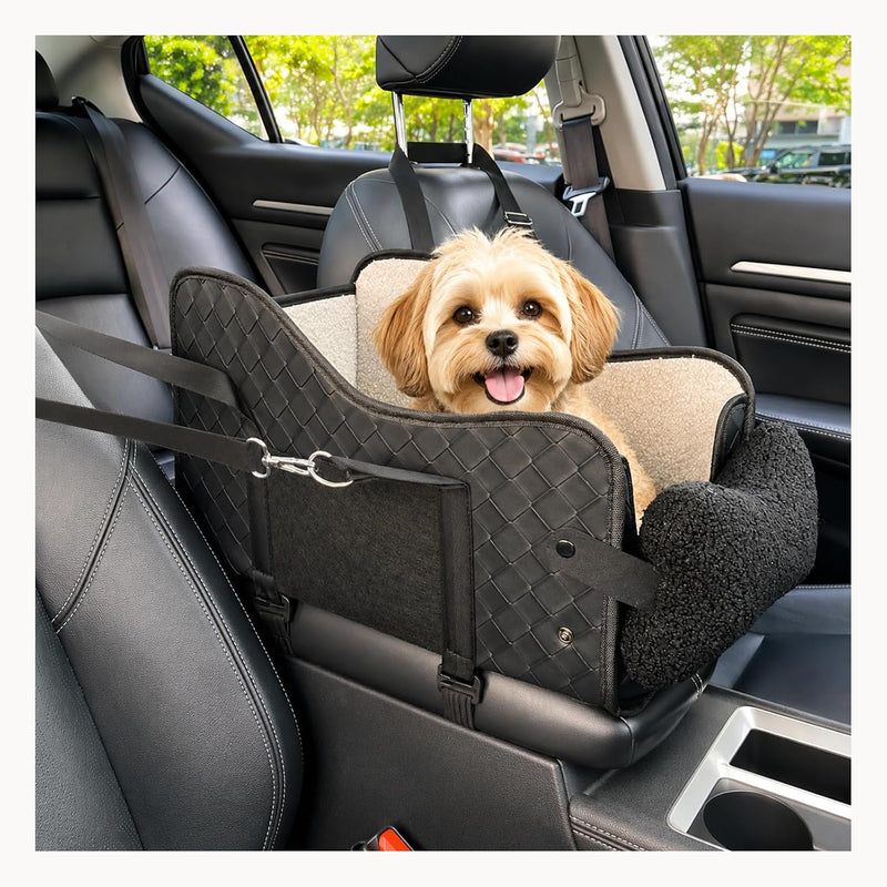 Center Console Dog Car Seat for Small Dogs up to 12 lbs