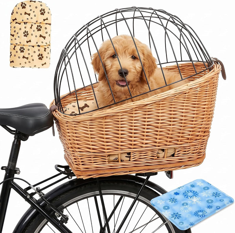 Dog Carrier for Bike Rear Rack Mount Small Pets 20 lbs