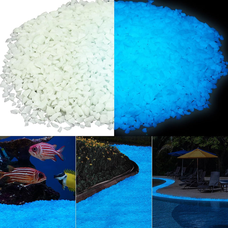 Wesiti Glow in the Dark Gravel, Fluorescent Glow in the Dark Rocks Decorations Fish Tank Rocks Decorative Aquarium Grave