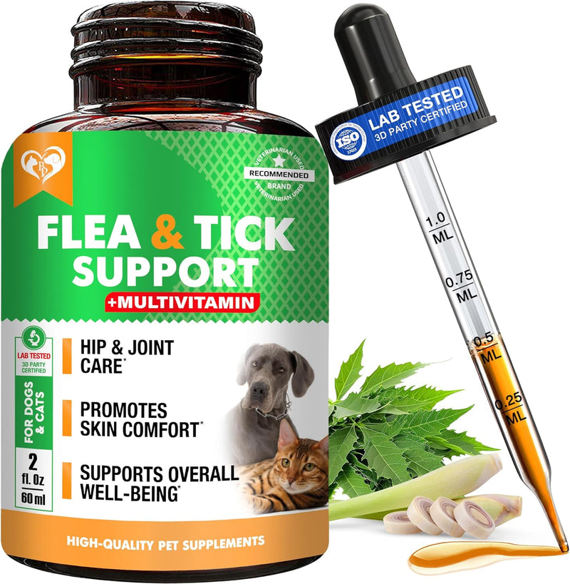 Oral Flea & Tick Prevention for Dogs and Cats - Natural Flea Control and Medicine & Treatment for Small and Large Dogs -