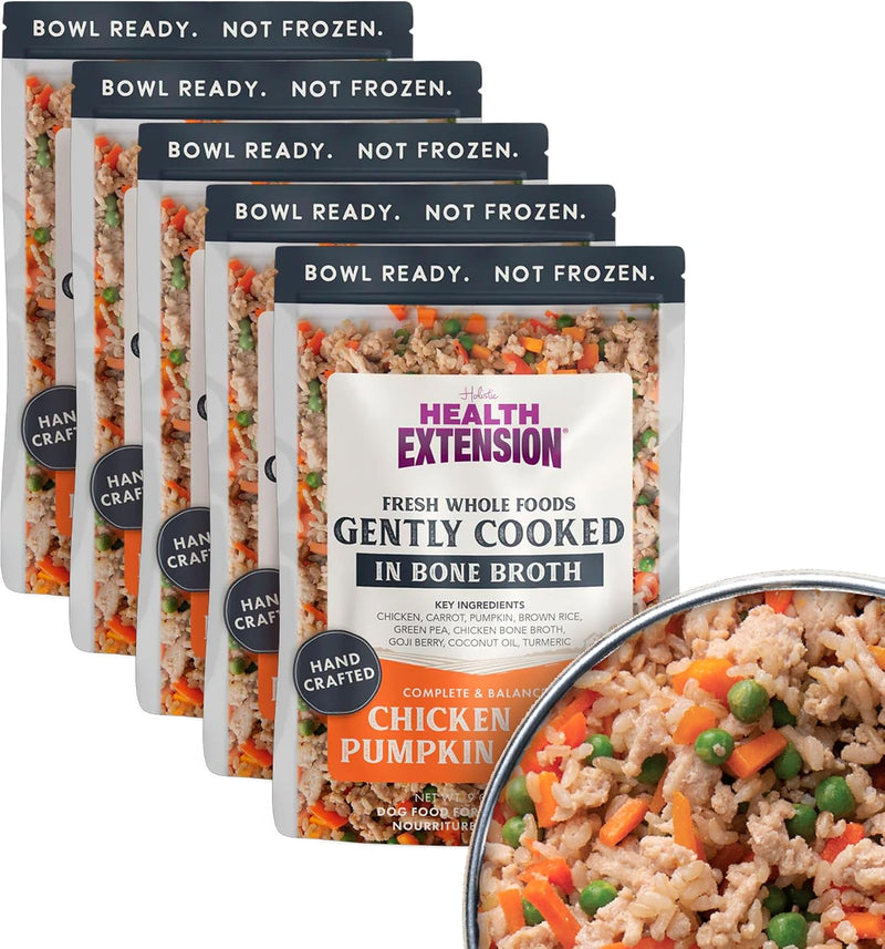 Health Extension Gently Cooked Chicken & Pumpkin Dog Food, Human-Grade & Shelf-Stable with Superfoods, Supports Digestio