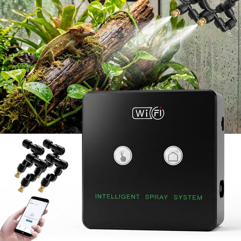 Smart Reptile Mister Automatic Mister System for Reptile Tank APP WiFi Remote Control Reptile Humidifier Fogger for Aqua