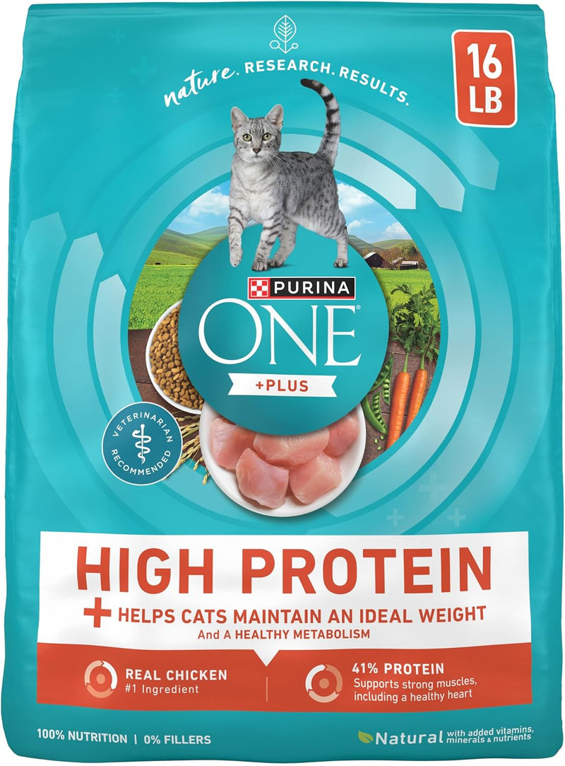 Purina ONE Healthy Weight Dry Cat Food, High Protein, 16 lb Bag