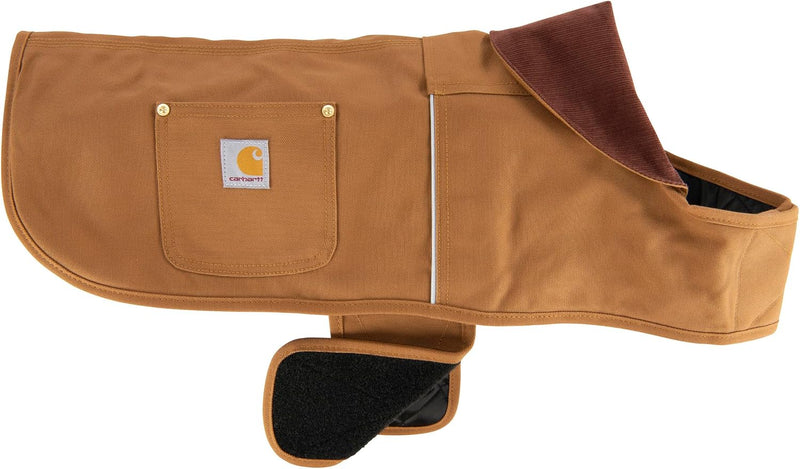 Carhartt Firm Duck Dog Chore Coat, Insulated Weather Resistant Jacket for Cold and Windy Conditions, Carhartt Brown