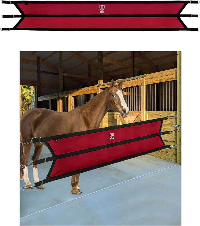 Harrison Howard Long-Lasting Fabric Home Barn Use Sturdy Spring Hooks and D-Rings Adjustable Straps Aisle Stall Guard Re