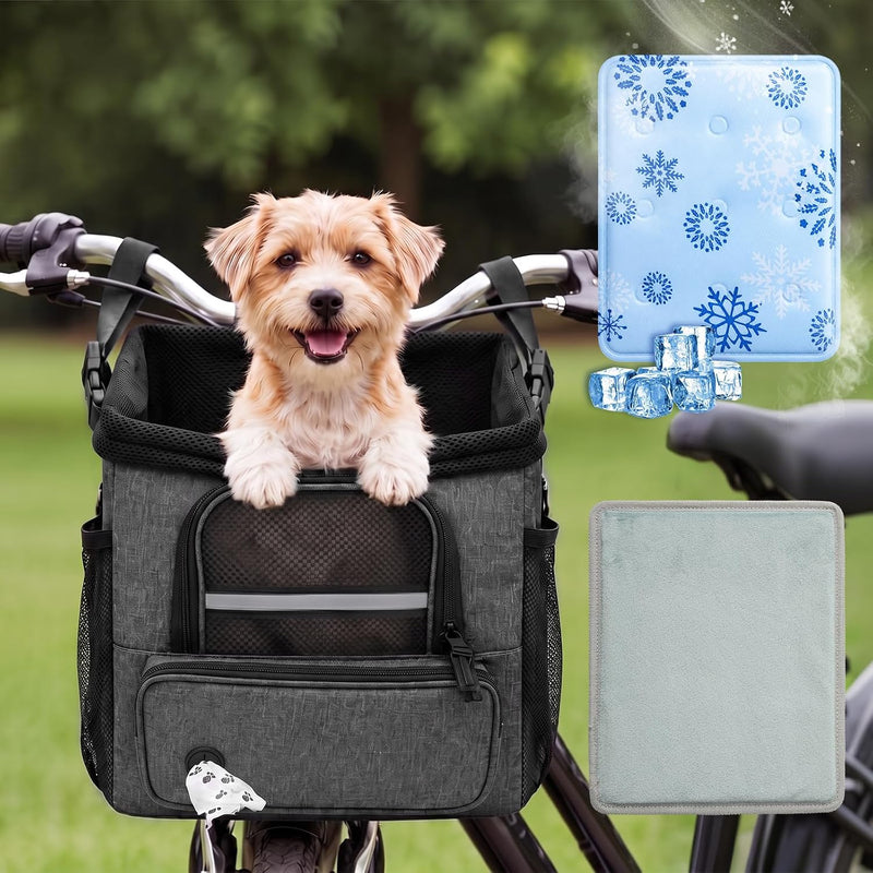 DaisyInner Upgraded Dog Bike Basket for Dogs up to 18 kg, Pet Carrier