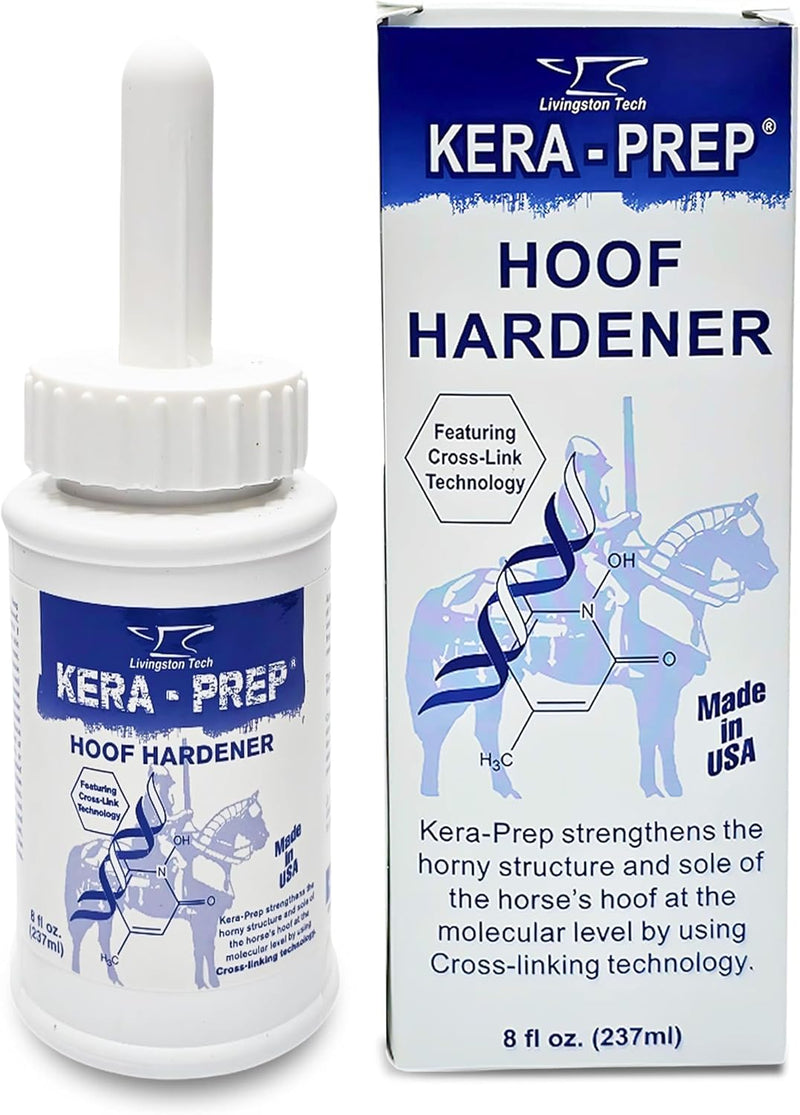 Kera Prep Hoof Hardener for Horses, Hoof Conditioner for Horses, 8 fl oz