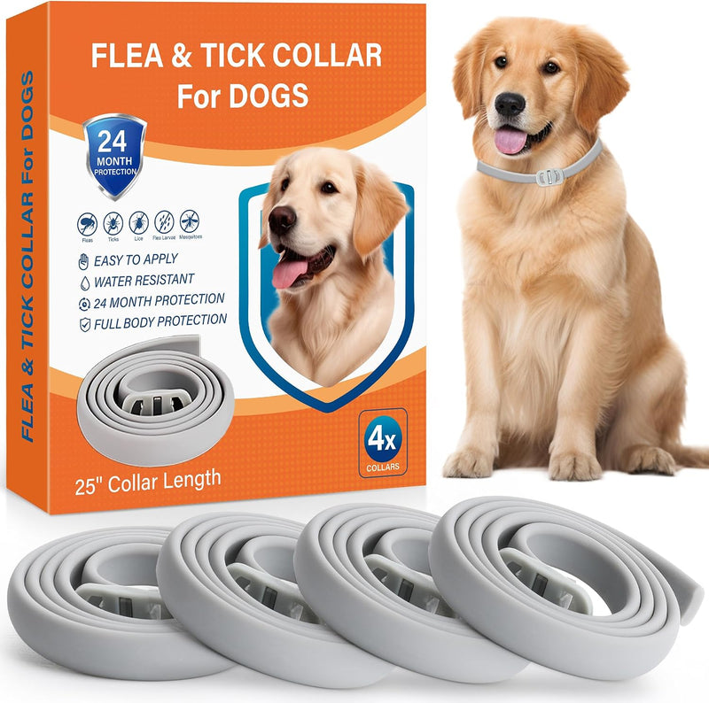4 Pack Flea and Tick Collar for Dogs - 25