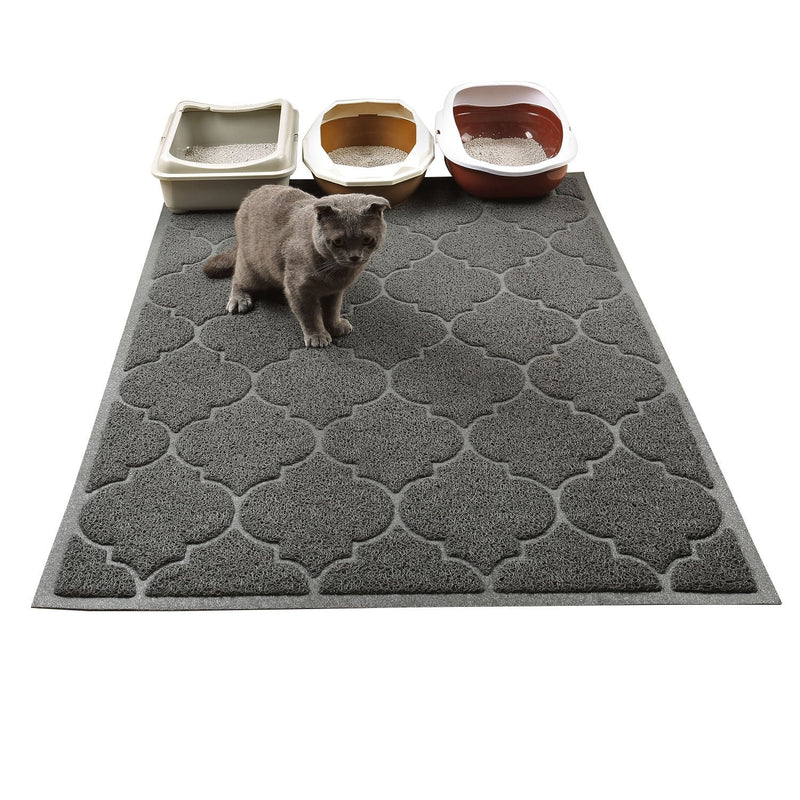 LittleTiger Cat Litter Mat, XL Super Size, Phthalate Free, Easy to Clean, 46x35 Inches, Durable, Soft on Paws, Large Litter Mat.