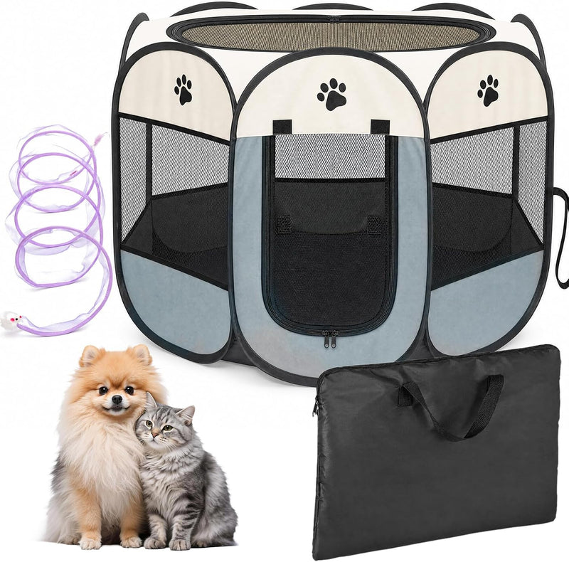 Portable Pet Playpen, Foldable Outdoor Small Animal Tent