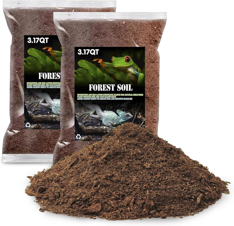 VCEPJH Reptile Soil Substrate Burrowing Tortoise Bedding for Habitat Bearded Dragon Enclosure Topsoil Terrarium Substrat
