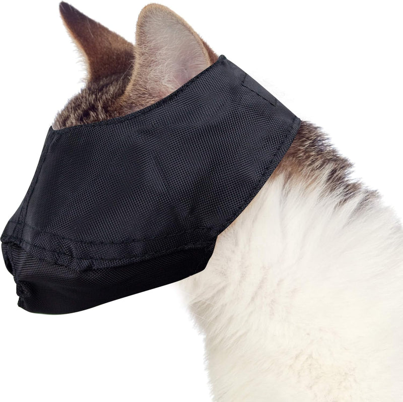 Downtown Pet Supply - Cat Muzzle for Grooming - Gentle and Soft Muzzle - Cat Grooming Supplies - Nylon