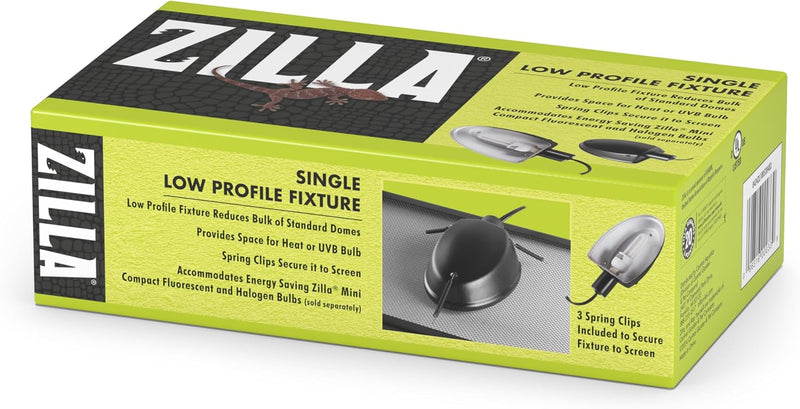 Zilla Low Profile Reptile Light Fixture, Terrarium Single