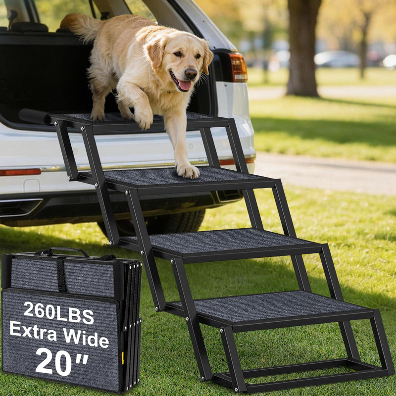 URPOWER Dog Stairs for Large Dogs Extra Wide 20