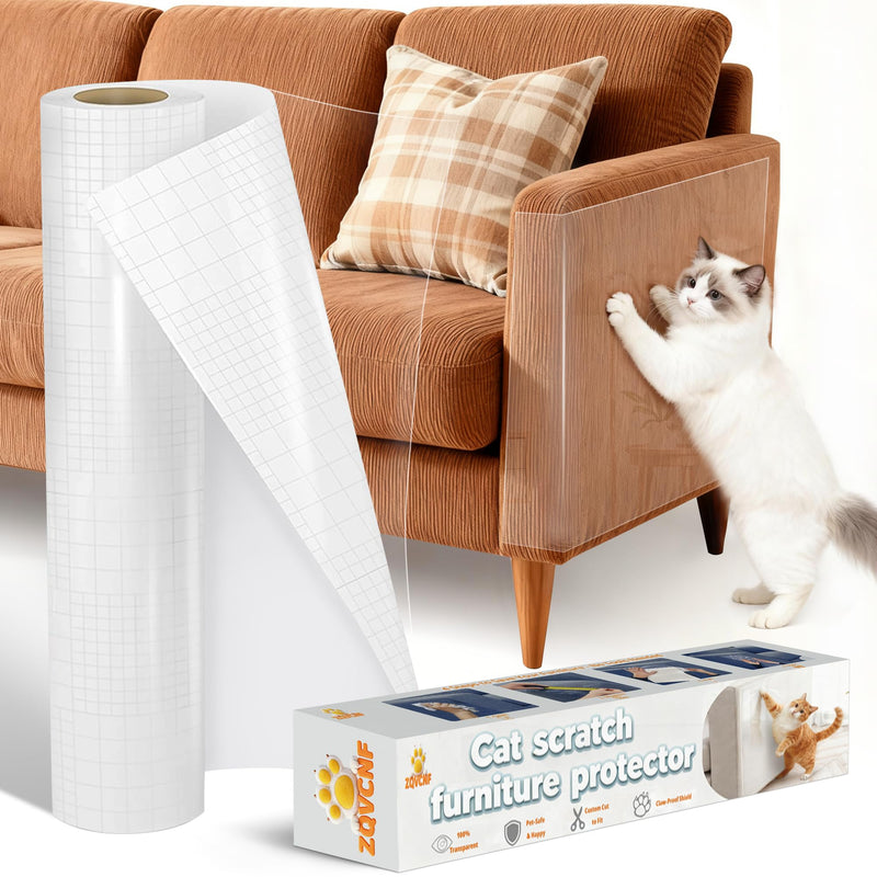 Extra Thick Clear Anti Cat Scratch Furniture Protector 17