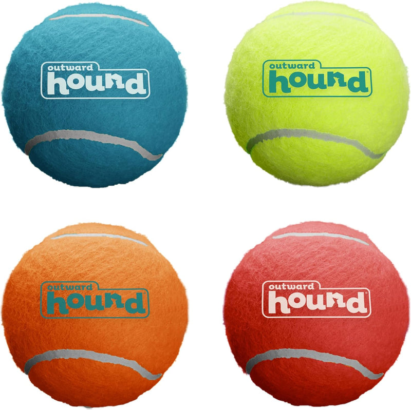 Outward Hound Squeaker Ballz Tennis Ball Dog Toy, Medium, 2.5