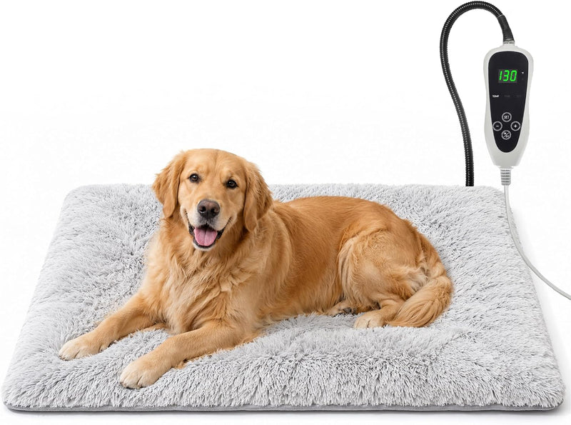 GOLOPET Extra Large Dog Heating Pad, 47×30 In with Smart Thermostat Switch and Power Line Protection Tube,Obtained MET a