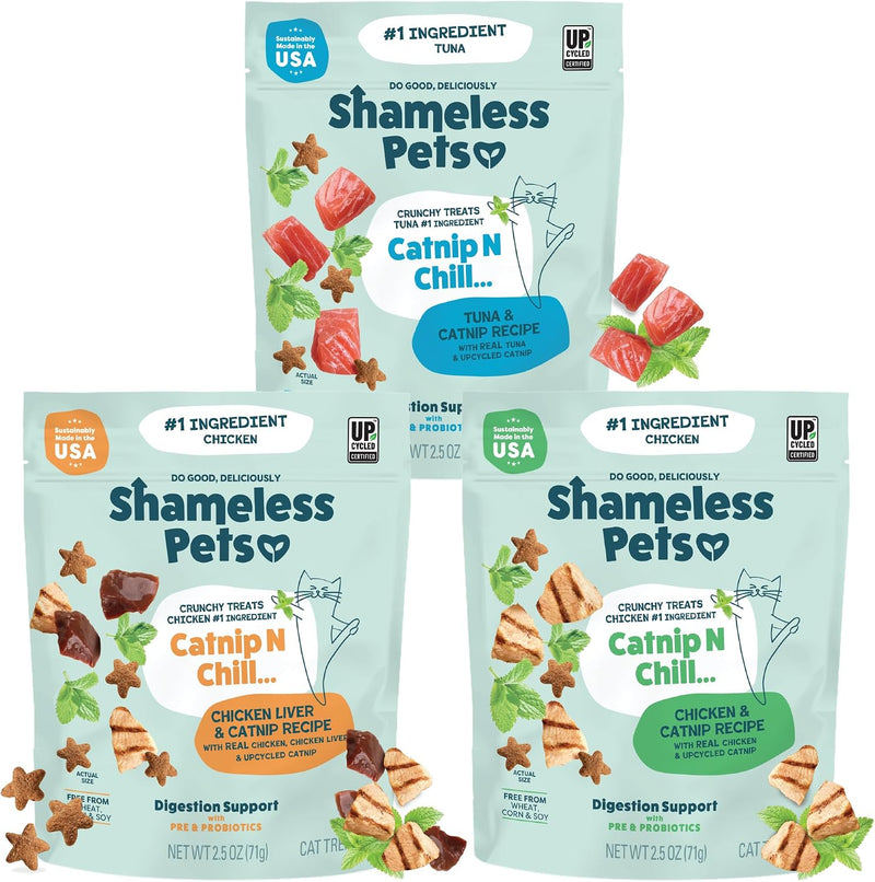 Shameless Pets Crunchy Cat Treats - Variety Pack, 3-Pk