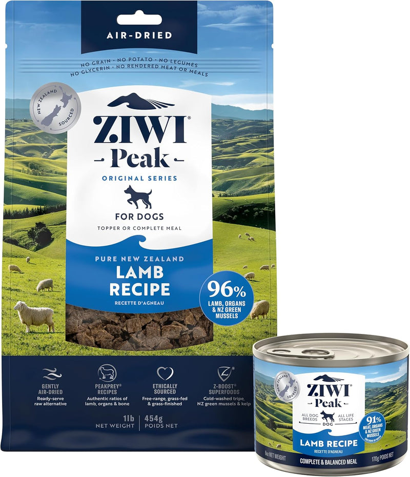 ZIWI Peak Lamb Dog Food Bundle – All Natural, High Protein, Grain Free & Limited Ingredient, with Superfoods (Air-Dried