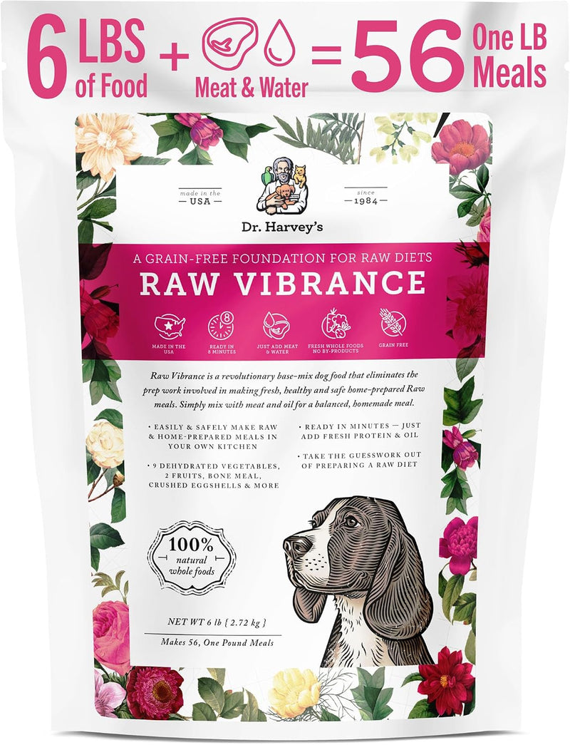 Dr. Harvey's Raw Vibrance Grain Free Dehydrated Foundation for Raw Diet Dog Food (6 Pounds)