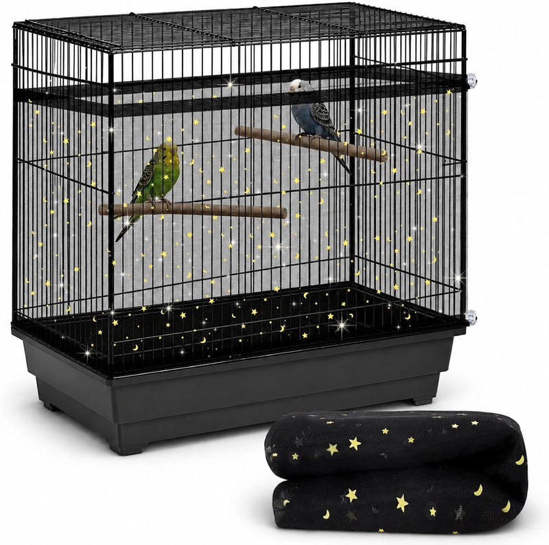 Large Bird Cage Seed Catcher Net Adjustable Stretchy Bird Cage Cover