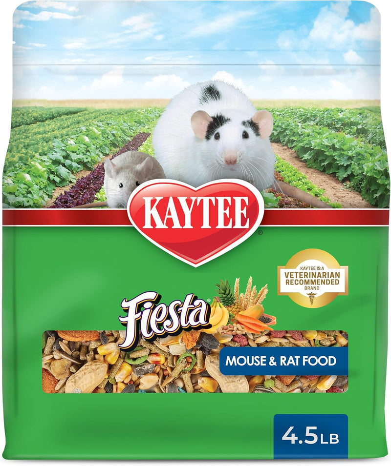 Kaytee Fiesta Mouse & Rat Food, Nutritious Blend, 4.5 Pounds