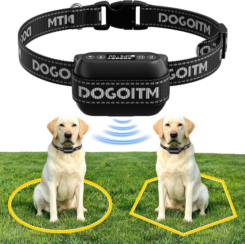 GPS Wireless Dog Fence,No Subscription Dog Collar for Dogs 15Lbs+