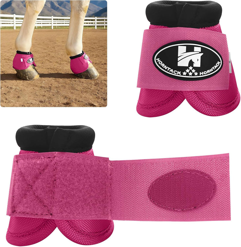 Horse Bell Boots for Outdoor Sports(Raspberry, XL)
