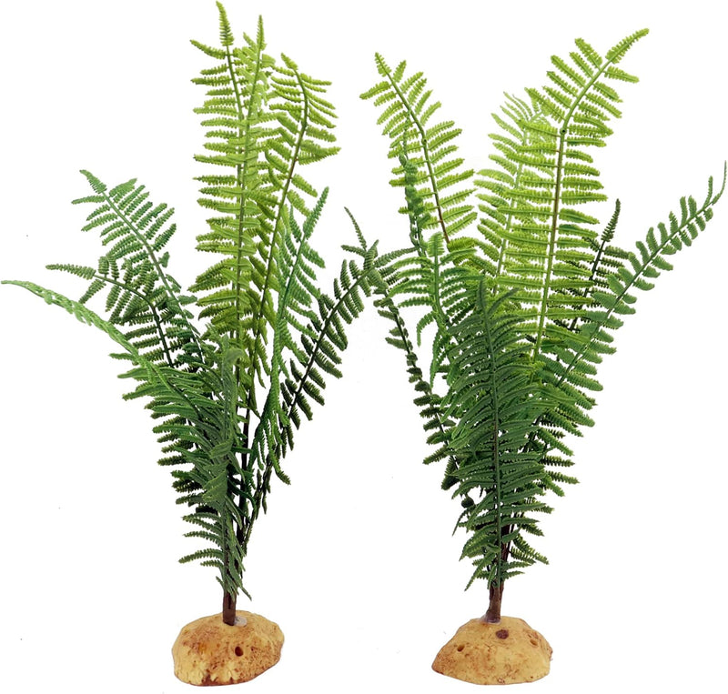 JIHAQUA Fake Fern Plants, Plastic Reptile Terrarium Decor
