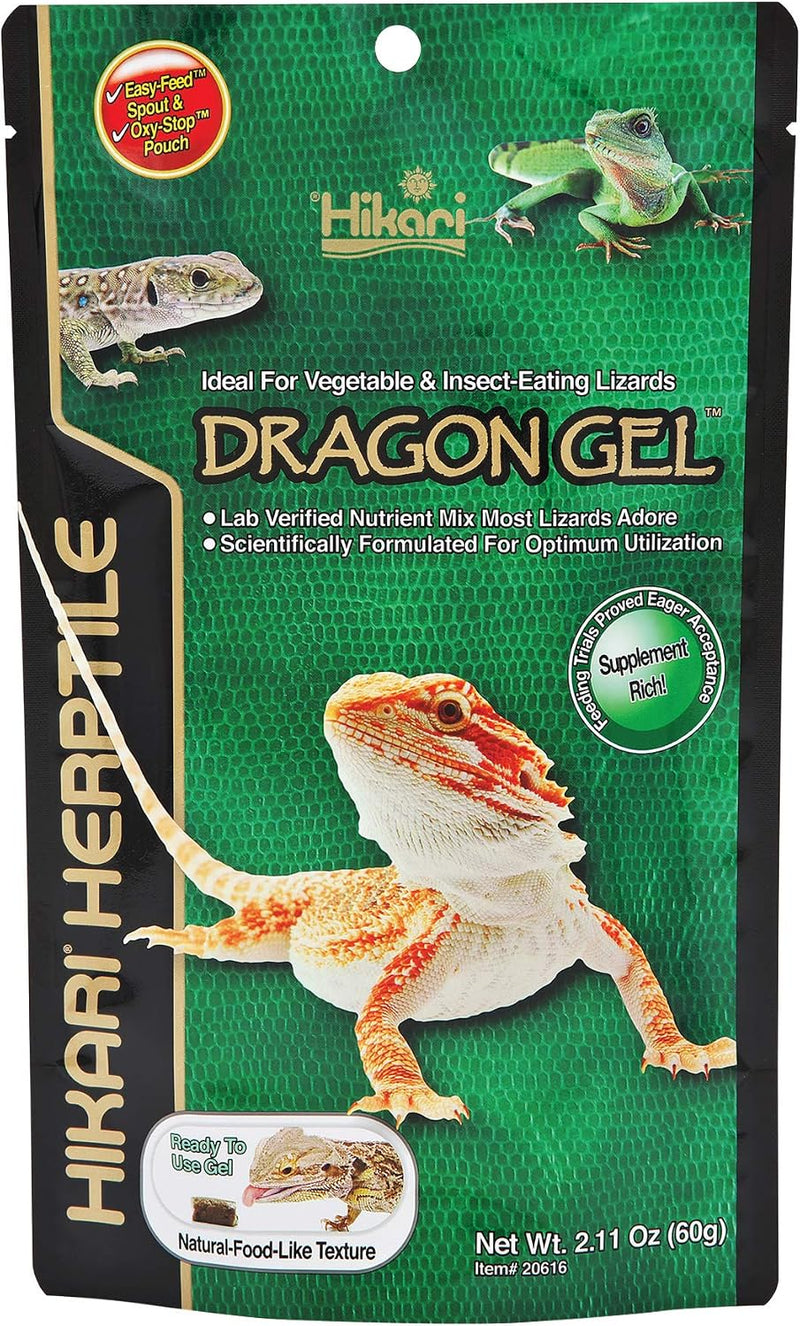 Hikari® Herptile Ready-to-Use DragonGel™ Paste Diet for Insect and Vegetable-Eating Lizards, 2.11 oz (60g)
