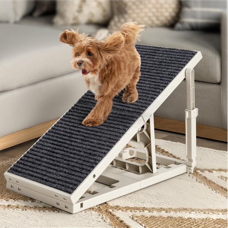 Pawzone Dog Ramp for Bed Couch with Upgraded Support, 3 Levels Height 14